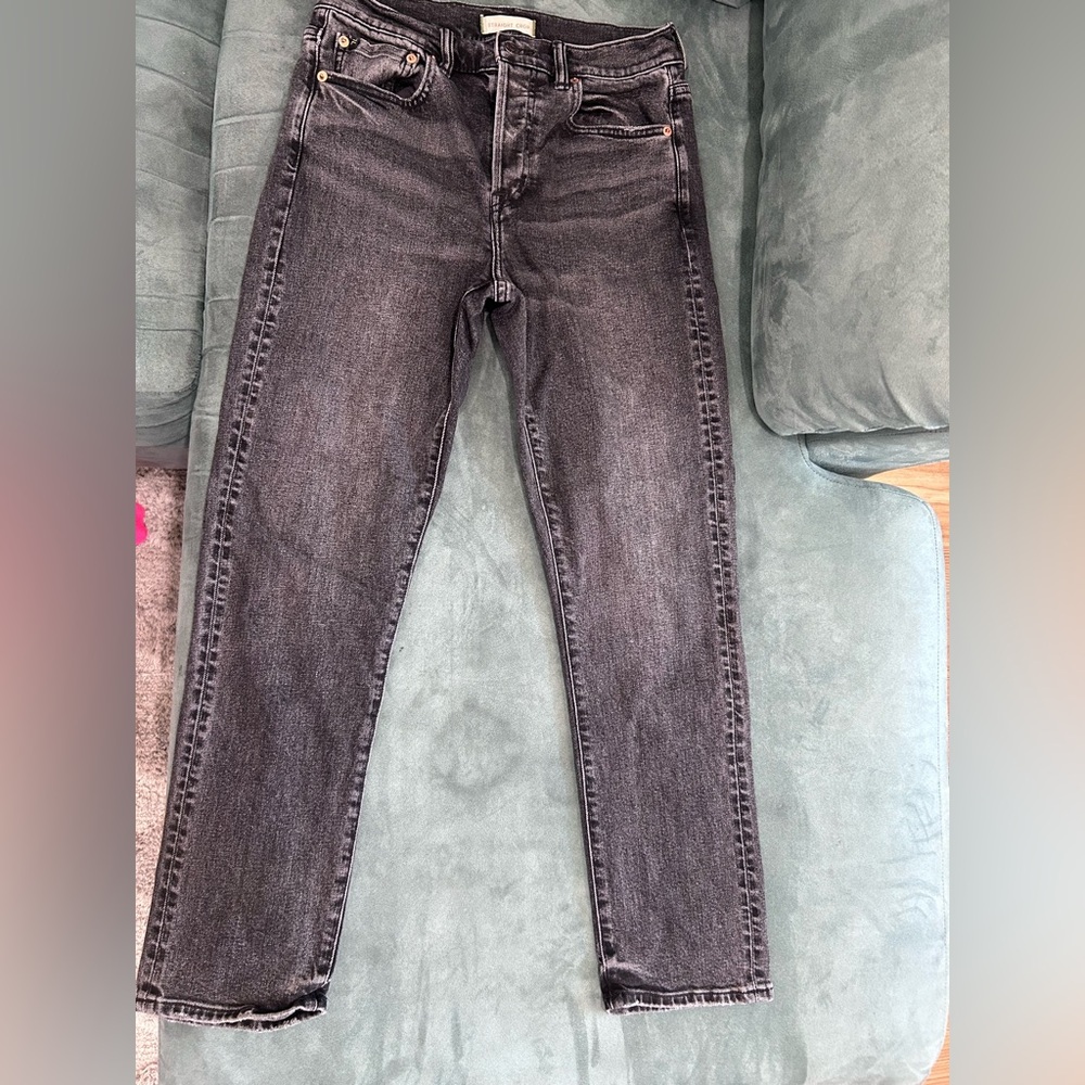 American Eagle Outfitters Dark Gray Women's Straight Leg Jeans